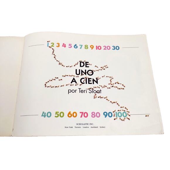 De Uno A Cien. Paperback book for Number Teaching Counting to 100 - No CD - Picture 6 of 9